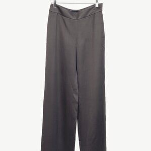 Giorgio Armani Grey Silk Satin Wide-Leg Trousers